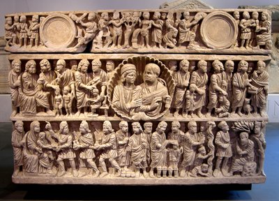 Sarcophagus of the Miracles of Christ, c.375 by Roman
